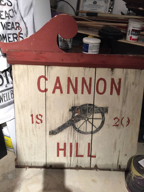 Restoration of the Cannon Hill Sign Before Pic
