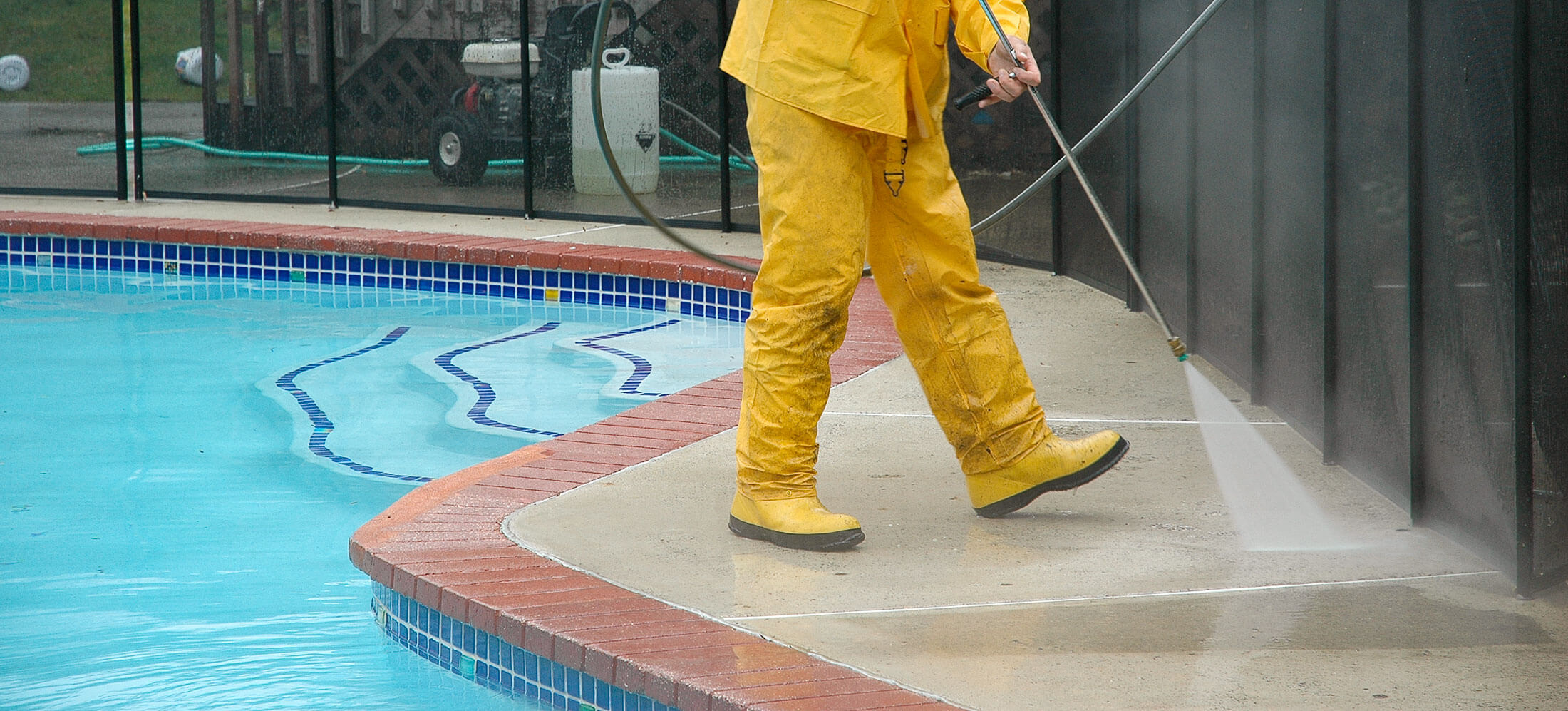 Spring Cleaning ~ Pool deck pressure cleaning services in Philadelphia and the surrounding area at John Neill Painting & Decorating